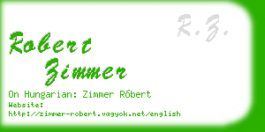 robert zimmer business card