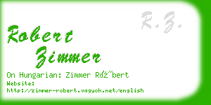 robert zimmer business card